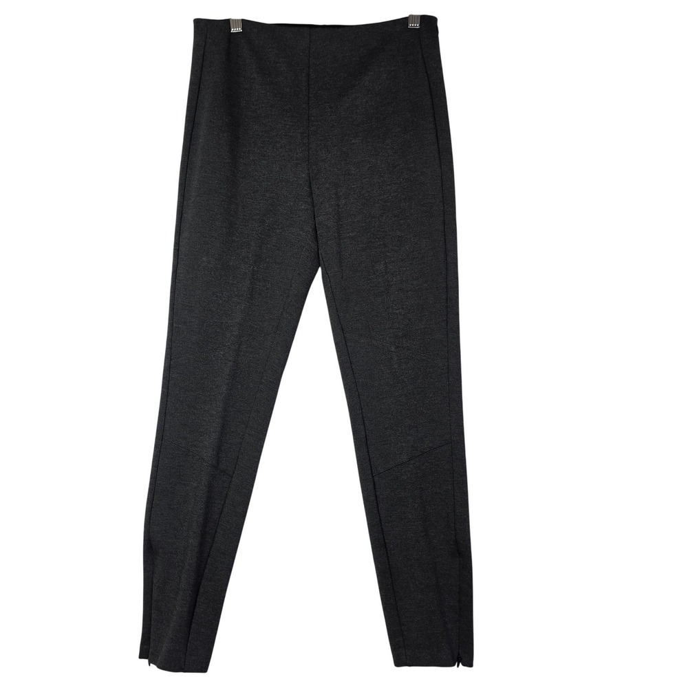 Polo Ralph Lauren Womens 8 Gray Ponte Moto Leggings Ankle Zip Pull On Stretch